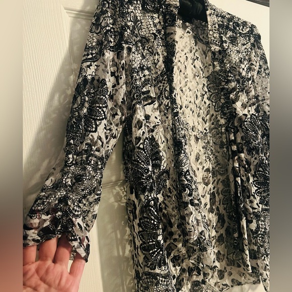 Perceptions New York Womens Lace Open Front Floral Cardigan size 12 - Picture 5 of 7